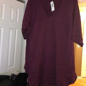 Burgundy blouse